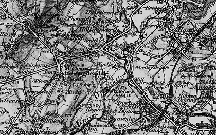 Old map of Woolley Bridge in 1896