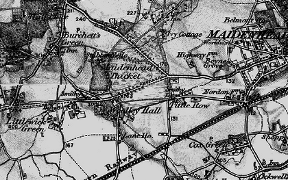 Old map of Woolley Green in 1895