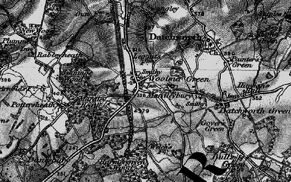 Old map of Woolmer Green in 1896