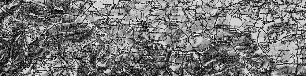 Old map of Woolpack Corner in 1895