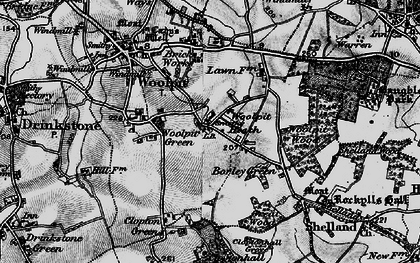 Old map of Woolpit Heath in 1898