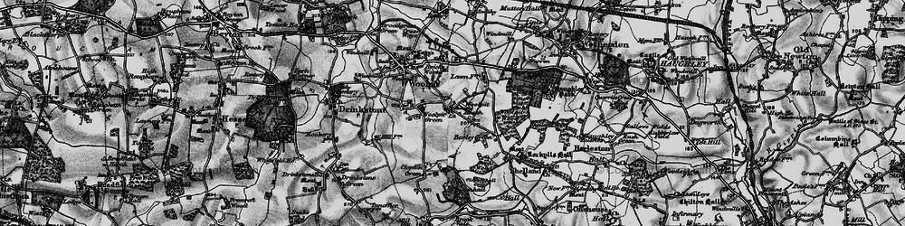 Old map of Woolpit Heath in 1898