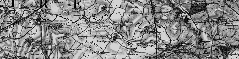 Old map of Woolscott in 1898