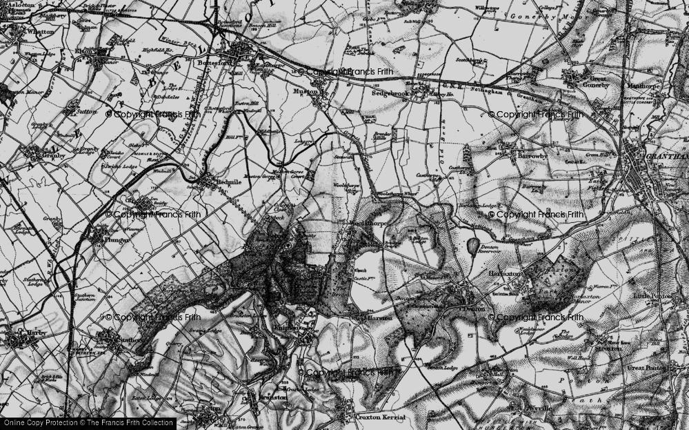 Old Map of Woolsthorpe By Belvoir, 1899 in 1899