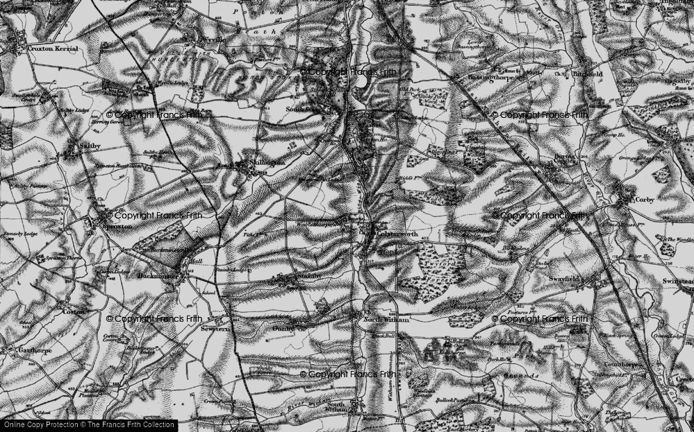 Old Map of Woolsthorpe-by-Colsterworth, 1895 in 1895