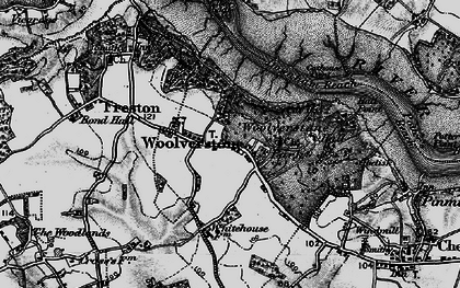 Old map of Woolverstone in 1896