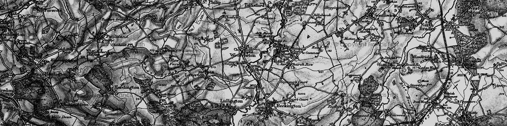 Old map of Woolverton in 1898