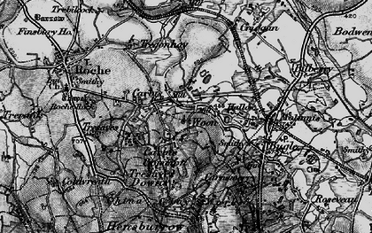 Old map of Woon in 1895