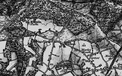 Old map of Wootton Coppice Inclosure in 1895