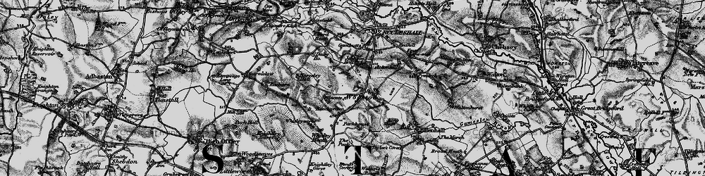 Old map of Wootton in 1897