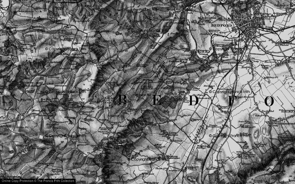 Old Map of Wootton Bourne End, 1896 in 1896