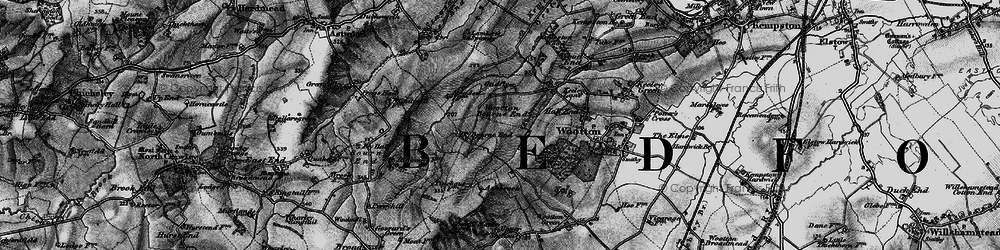 Old map of Wootton Bourne End in 1896