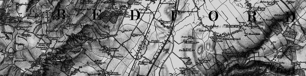 Old map of Wootton Broadmead in 1896