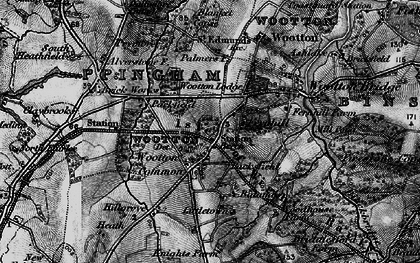 Old map of Wootton Common in 1895