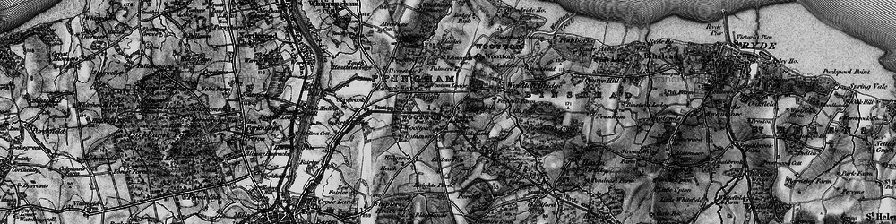 Old map of Wootton Common in 1895