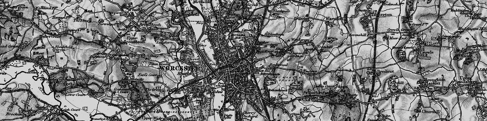 Old map of Worcester in 1898