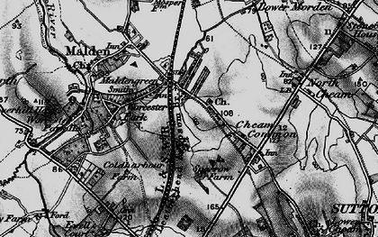 Old map of Worcester Park in 1896