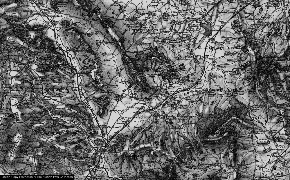 Old Map of Wormbridge Common, 1896 in 1896