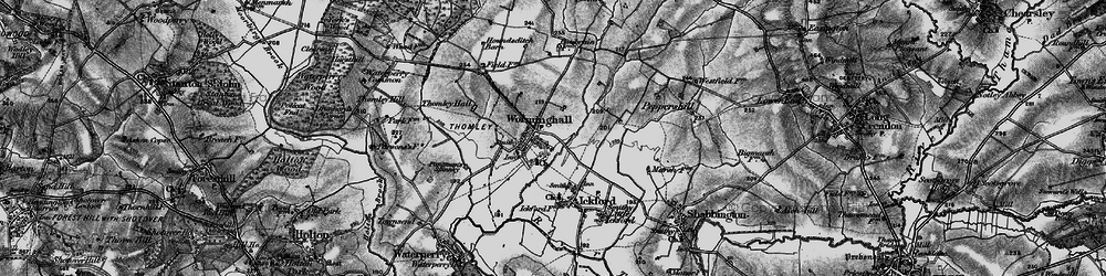 Old map of Worminghall in 1895