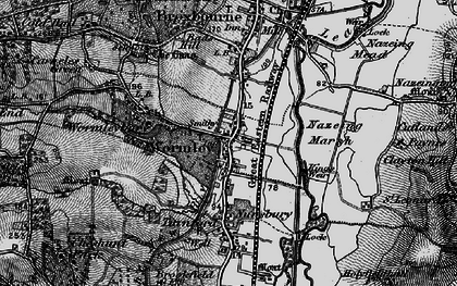 Old map of Wormley in 1896