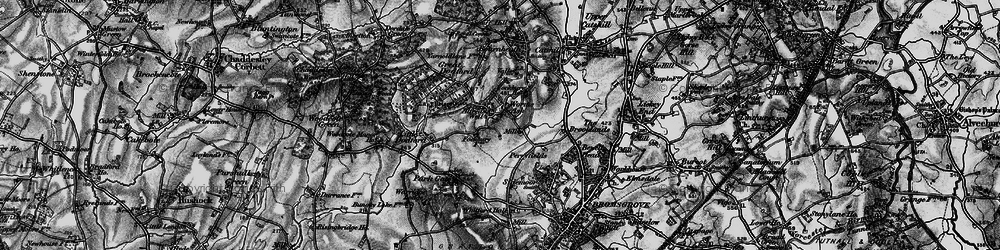 Old map of Worms Ash in 1898