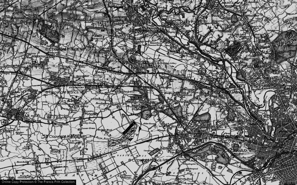 Old Map of Worsley, 1896 in 1896