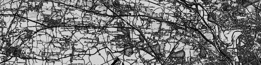 Old map of Worsley in 1896