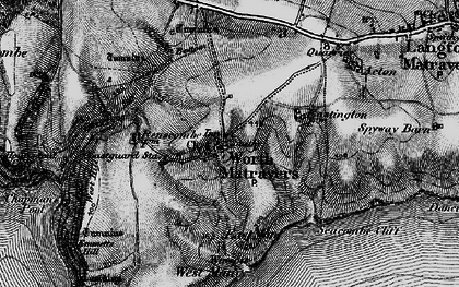 Old map of Worth Matravers in 1897