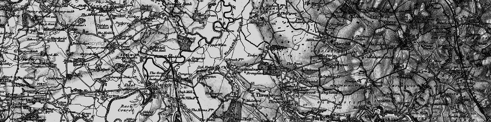 Old map of Worthenbury in 1897