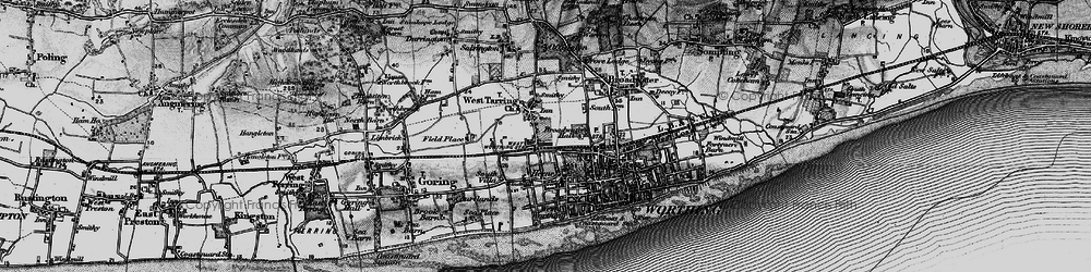 Old map of Worthing in 1895