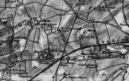 Old map of Worting in 1895