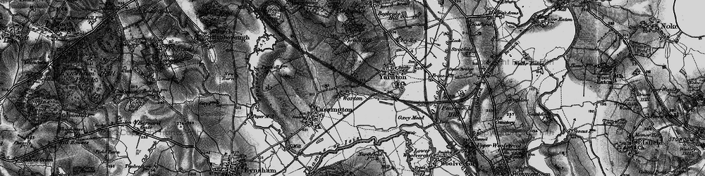 Old map of Worton in 1895