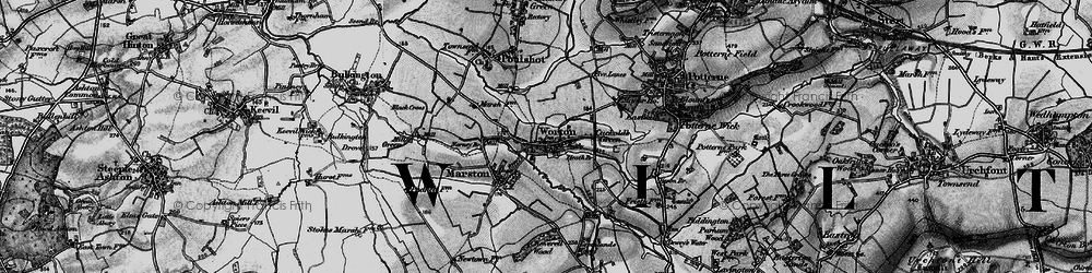 Old map of Worton in 1898