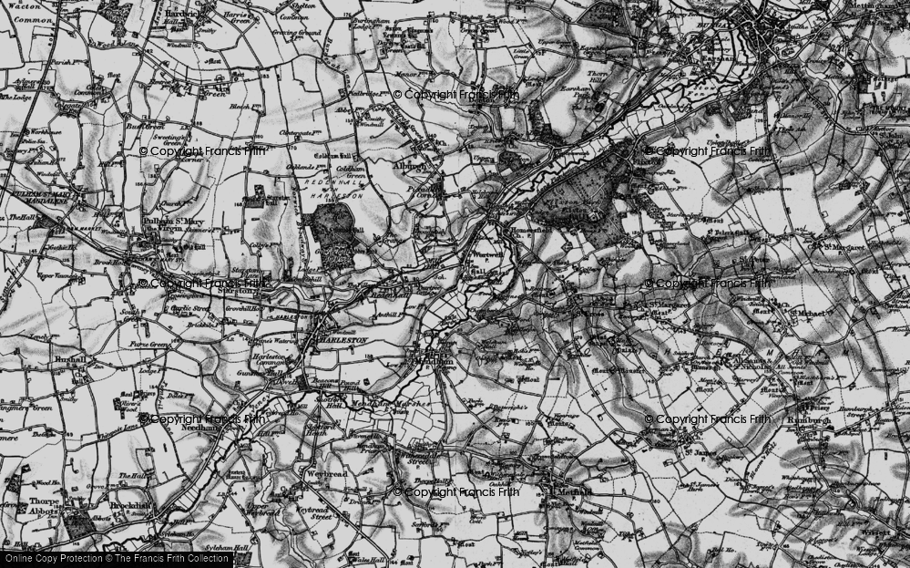 Old Map of Wortwell, 1898 in 1898