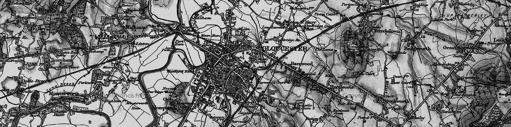 Old map of Wotton in 1896