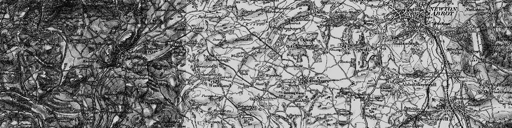 Old map of Wotton Cross in 1898