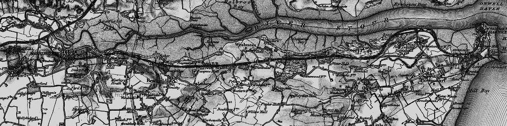 Old map of Wrabness in 1896