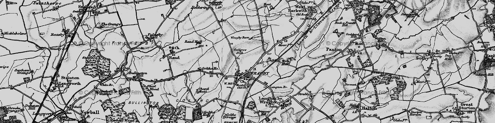 Old map of Wragby in 1899