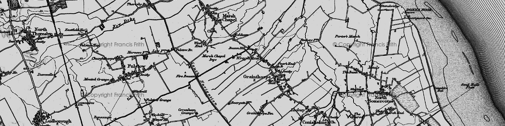 Old map of Wragholme in 1899