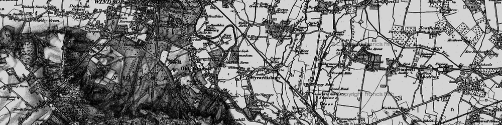 Old map of Wraysbury in 1896