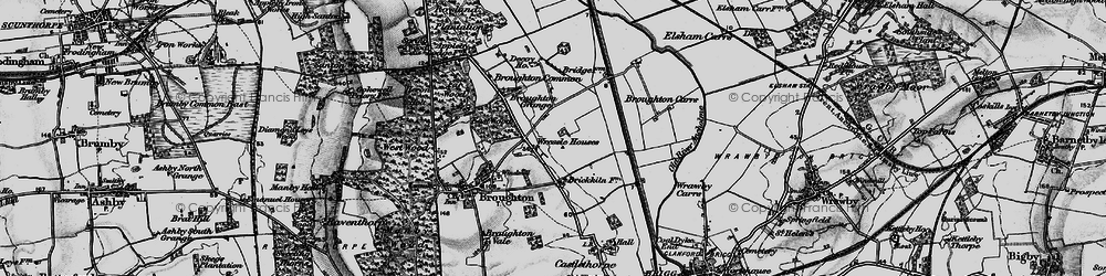 Old map of Wressle in 1895
