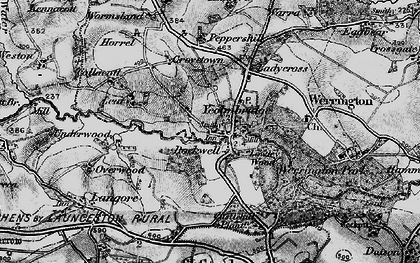 Old map of Yeolm Bridge in 1895