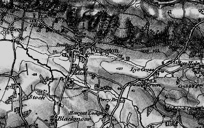 Old map of Wrington in 1898