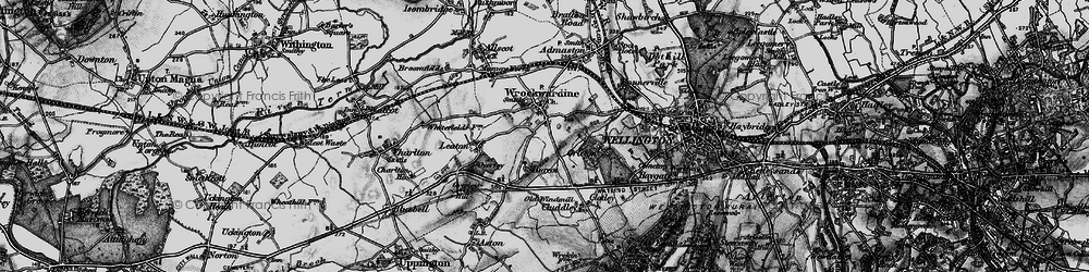Old map of Wrockwardine in 1899