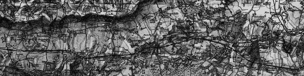 Old map of Wrotham Water in 1895