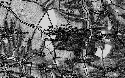 Old map of Wroxton in 1896