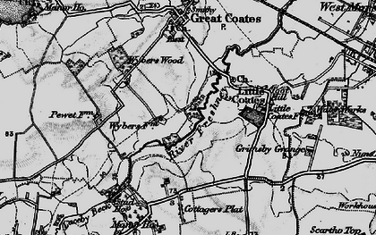 Old map of Wybers Wood in 1895