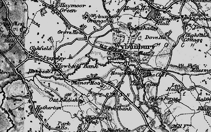 Old map of Wybunbury in 1897