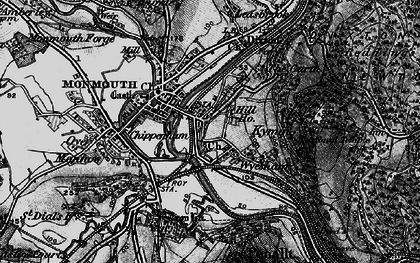 Old map of Wyesham in 1896