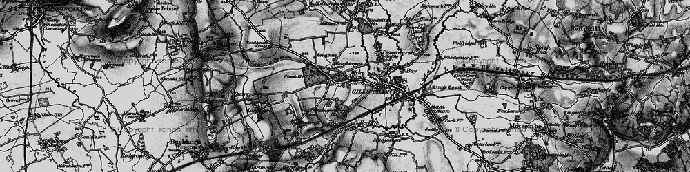 Old map of Stock in 1898